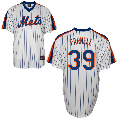 Bobby Parnell #39 MLB Jersey-New York Mets Men's Authentic Home Cooperstown White Baseball Jersey